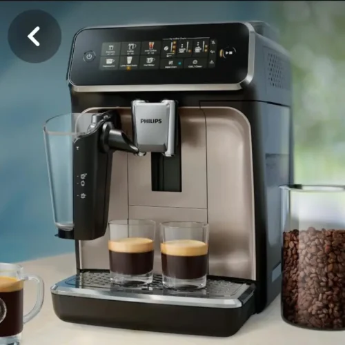 ماكينة تحضير الإسبريسو الأوتوماتيكية بالكامل 3200 من السلسلة EP3246/70 فيليبس، 5 إعدادات قهوة متخصصة، نظام لبن لاتيه جو - فضي وأسود